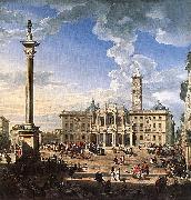 Giovanni Paolo Pannini Rome, The Piazza and Church of Santa Maria Maggiore oil